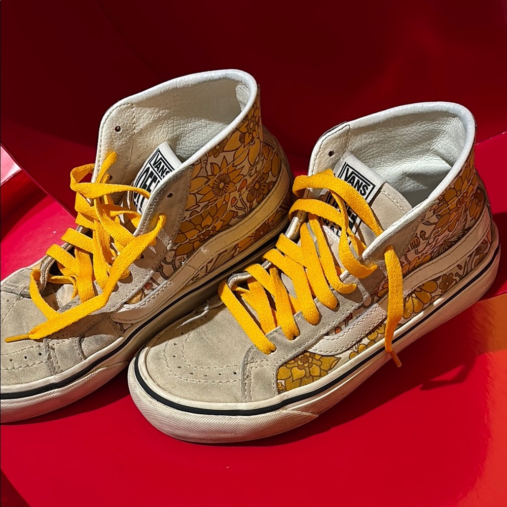 Vans High-Top Sneakers with Floral Design